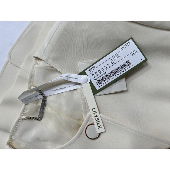 Lilysilk Tailored Silk Boxy Jacket Style 323233 in Lily White - Picture 6 of 6